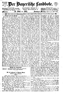 Der Bayerische Landbote Montag 4. Juli 1870