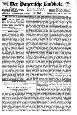 Der Bayerische Landbote Donnerstag 21. Juli 1870