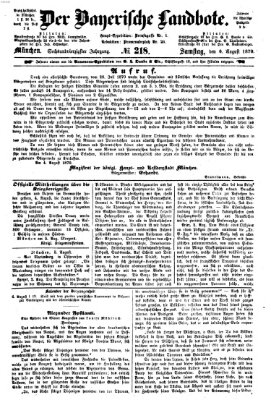 Der Bayerische Landbote Samstag 6. August 1870