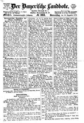 Der Bayerische Landbote Donnerstag 29. Dezember 1870