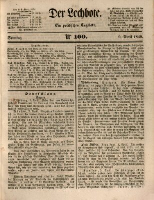 Der Lechbote Sonntag 9. April 1848