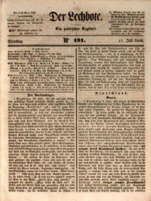 Der Lechbote Dienstag 11. Juli 1848
