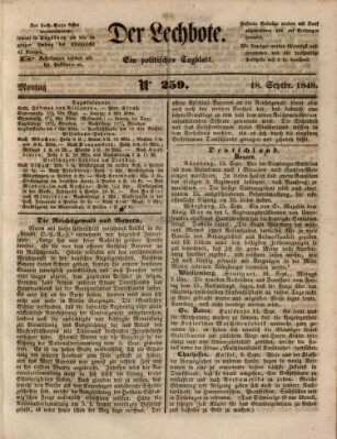 Der Lechbote Montag 18. September 1848