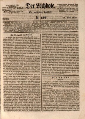 Der Lechbote Freitag 18. Mai 1849