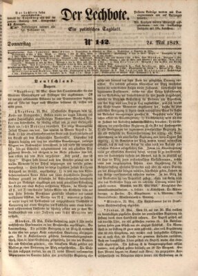 Der Lechbote Donnerstag 24. Mai 1849