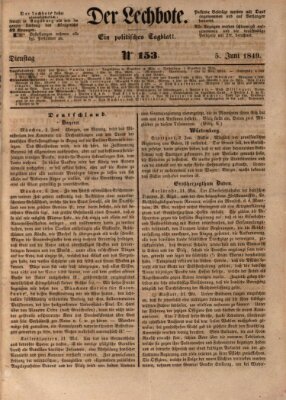 Der Lechbote Dienstag 5. Juni 1849