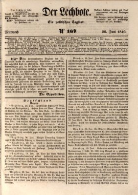 Der Lechbote Mittwoch 20. Juni 1849