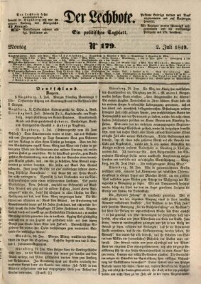 Der Lechbote Montag 2. Juli 1849