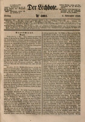 Der Lechbote Freitag 2. November 1849