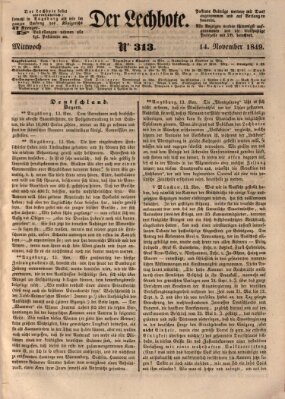 Der Lechbote Mittwoch 14. November 1849