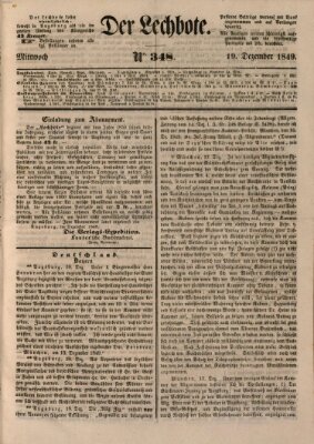 Der Lechbote Mittwoch 19. Dezember 1849