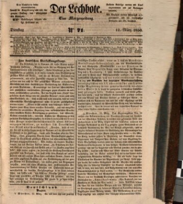 Der Lechbote Dienstag 12. März 1850