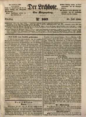 Der Lechbote Dienstag 30. Juli 1850