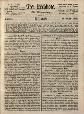 Der Lechbote Samstag 31. August 1850