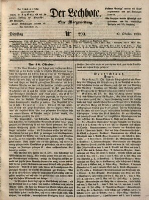 Der Lechbote Dienstag 22. Oktober 1850