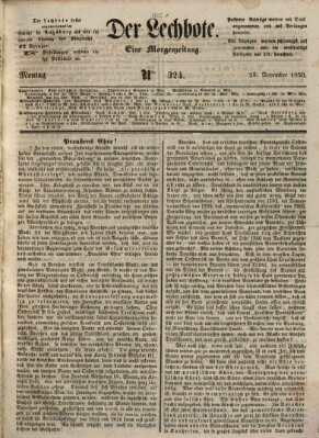 Der Lechbote Montag 25. November 1850