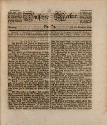 Deutscher Merkur Sonntag 13. Dezember 1829