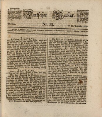 Deutscher Merkur Montag 21. Dezember 1829