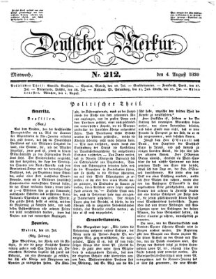 Deutscher Merkur Mittwoch 4. August 1830