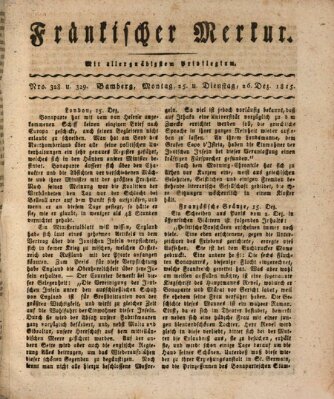 Fränkischer Merkur (Bamberger Zeitung) Dienstag 26. Dezember 1815