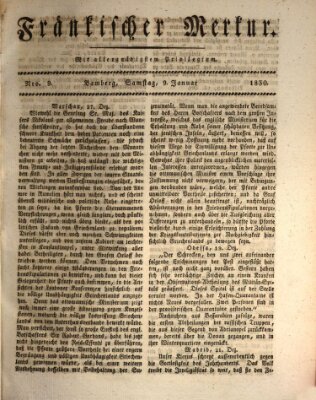 Fränkischer Merkur (Bamberger Zeitung) Samstag 9. Januar 1830
