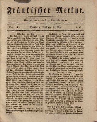 Fränkischer Merkur (Bamberger Zeitung) Freitag 21. Mai 1830