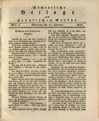 Fränkischer Merkur (Bamberger Zeitung) Sonntag 17. Januar 1830