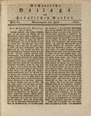 Fränkischer Merkur (Bamberger Zeitung) Sonntag 20. Juni 1830
