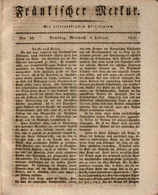 Fränkischer Merkur (Bamberger Zeitung) Mittwoch 9. Februar 1831