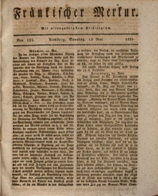 Fränkischer Merkur (Bamberger Zeitung) Sonntag 15. Mai 1831
