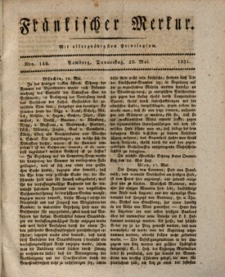 Fränkischer Merkur (Bamberger Zeitung) Donnerstag 26. Mai 1831