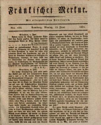 Fränkischer Merkur (Bamberger Zeitung) Montag 13. Juni 1831