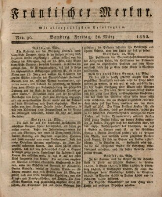 Fränkischer Merkur (Bamberger Zeitung) Freitag 30. März 1832