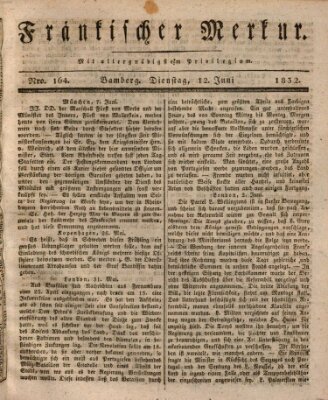 Fränkischer Merkur (Bamberger Zeitung) Dienstag 12. Juni 1832