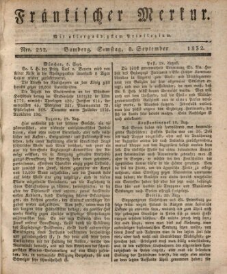 Fränkischer Merkur (Bamberger Zeitung) Samstag 8. September 1832