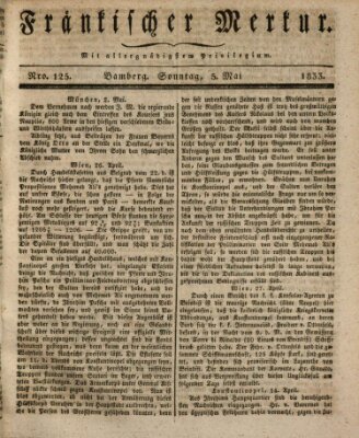 Fränkischer Merkur (Bamberger Zeitung) Sonntag 5. Mai 1833
