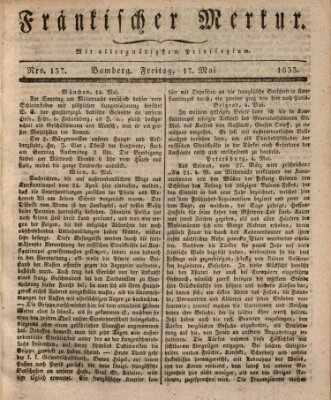 Fränkischer Merkur (Bamberger Zeitung) Freitag 17. Mai 1833