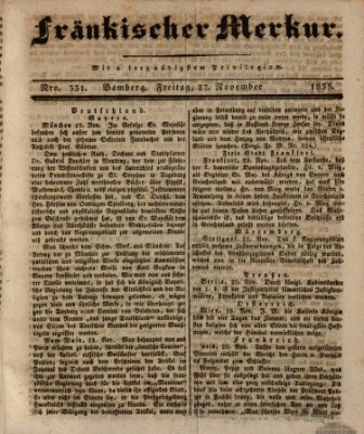 Fränkischer Merkur (Bamberger Zeitung) Freitag 27. November 1835