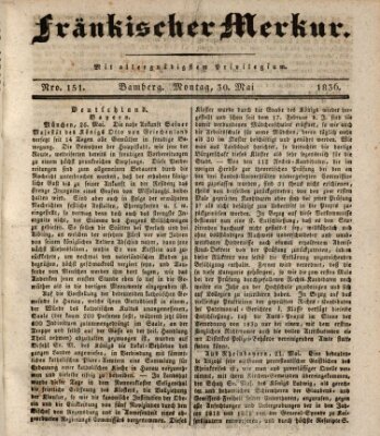 Fränkischer Merkur (Bamberger Zeitung) Montag 30. Mai 1836