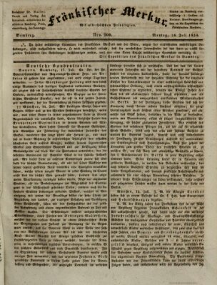 Fränkischer Merkur (Bamberger Zeitung) Montag 18. Juli 1836