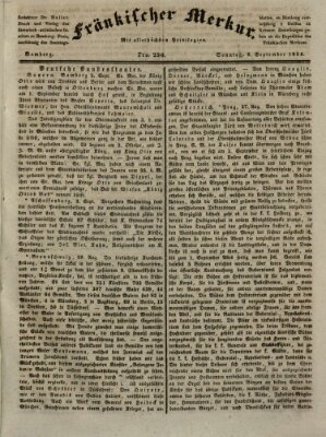 Fränkischer Merkur (Bamberger Zeitung) Dienstag 6. September 1836