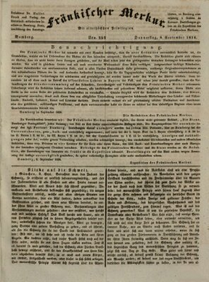 Fränkischer Merkur (Bamberger Zeitung) Donnerstag 8. September 1836