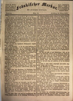 Fränkischer Merkur (Bamberger Zeitung) Dienstag 14. März 1837