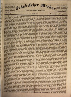 Fränkischer Merkur (Bamberger Zeitung) Mittwoch 29. März 1837