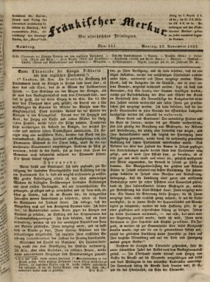 Fränkischer Merkur (Bamberger Zeitung) Montag 27. November 1837