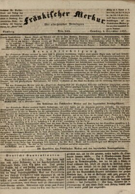Fränkischer Merkur (Bamberger Zeitung) Samstag 9. Dezember 1837