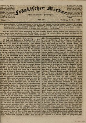 Fränkischer Merkur (Bamberger Zeitung) Samstag 30. Dezember 1837