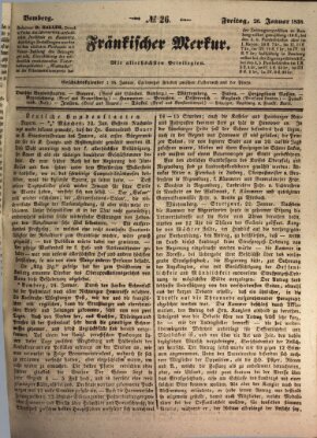 Fränkischer Merkur (Bamberger Zeitung) Freitag 26. Januar 1838