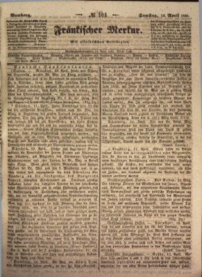 Fränkischer Merkur (Bamberger Zeitung) Samstag 14. April 1838