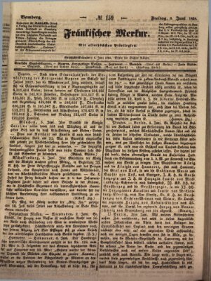 Fränkischer Merkur (Bamberger Zeitung) Freitag 8. Juni 1838
